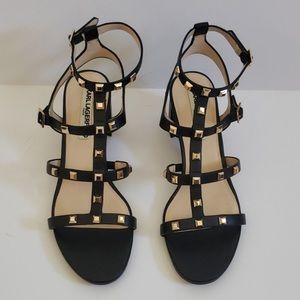 Karl Lagerfeld Honore Leather Gladiator Sandals